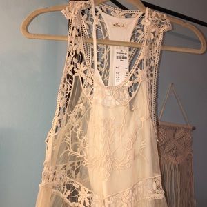 lacy cream dress
